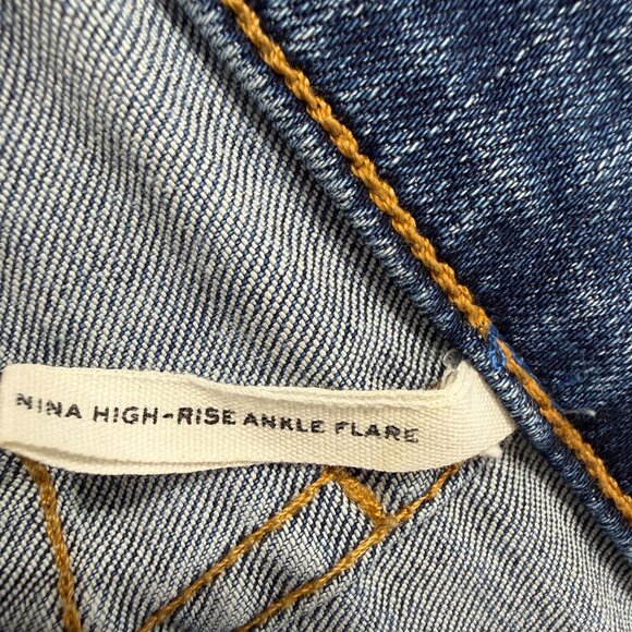 rag & bone Nina High-Rise Ankle Flare Jeans Women’s Size 25 Raw Hem - Picture 9 of 13